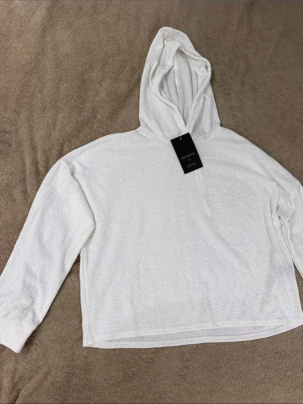 Cyrus White Lightweight Hooded Women's Pullover